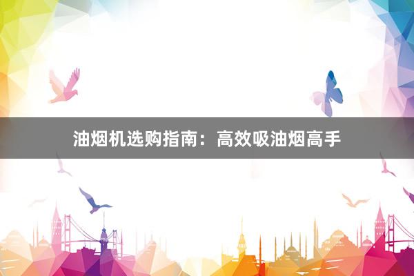 油烟机选购指南：高效吸油烟高手